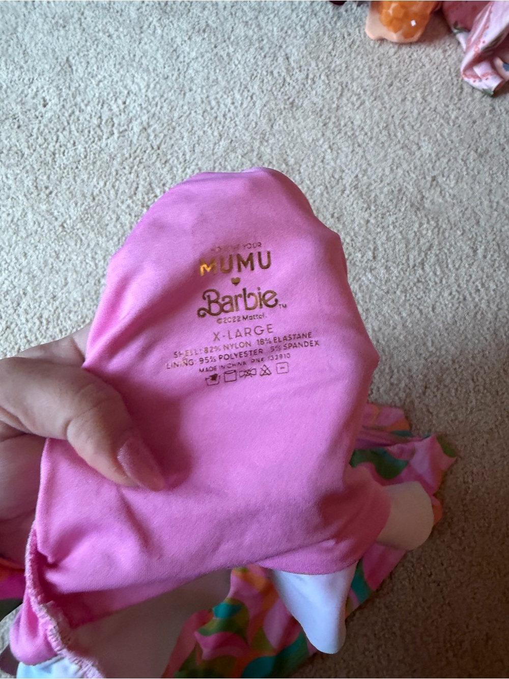 Barbie Pink Multi-Color Ruffle Bikini Set - Picture 3 of 4